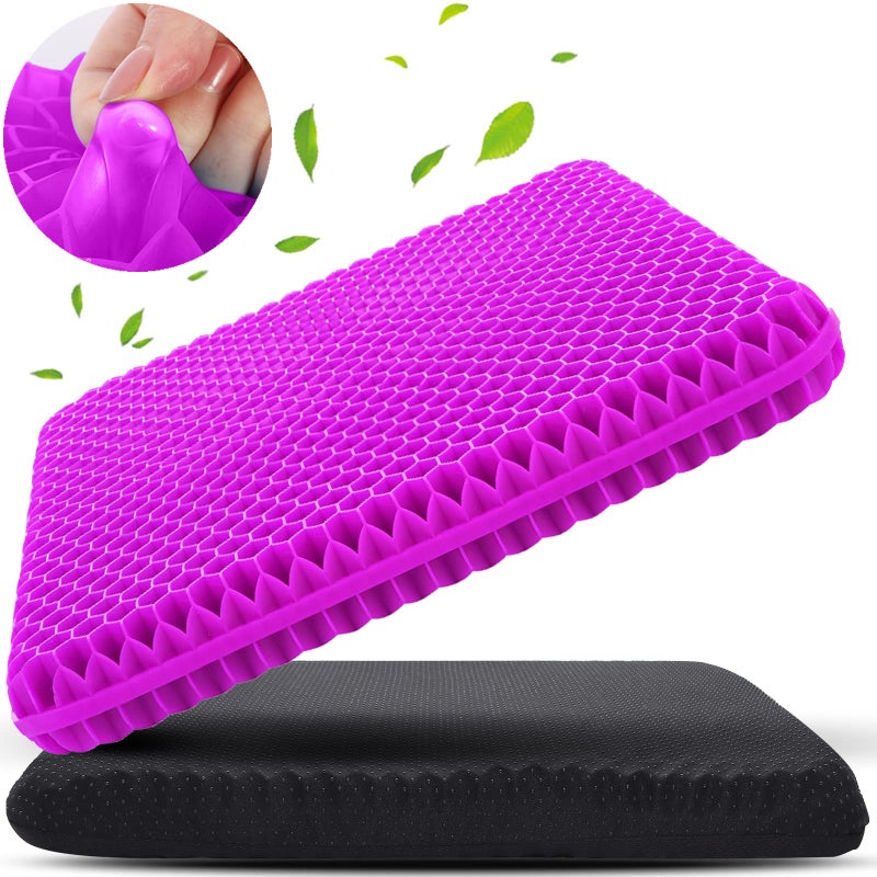 KYSMOTIC Gel Seat Cushion for Long Sitting (Super Large & Thick), Soft & Breathable, Gel Cushion for Wheelchair, Gel Chair Cushion for Hip Pain, Gel Seat Cushion for Office Chair - Image 1