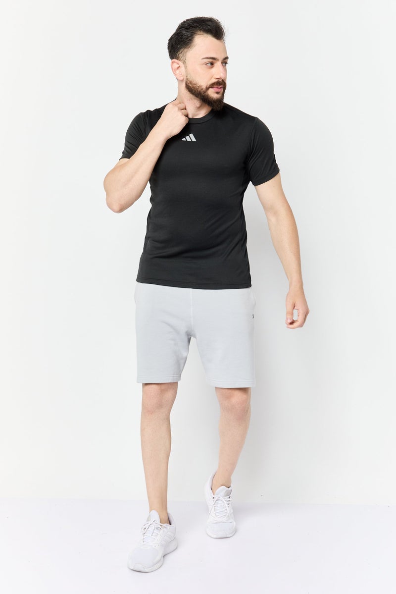 Adidas Men Sportswear Fit Short Sleeves Training T-shirt, Black - Image 2