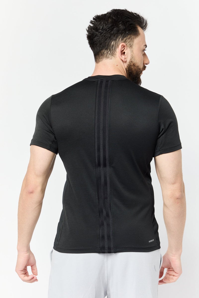 Adidas Men Sportswear Fit Short Sleeves Training T-shirt, Black - Image 3