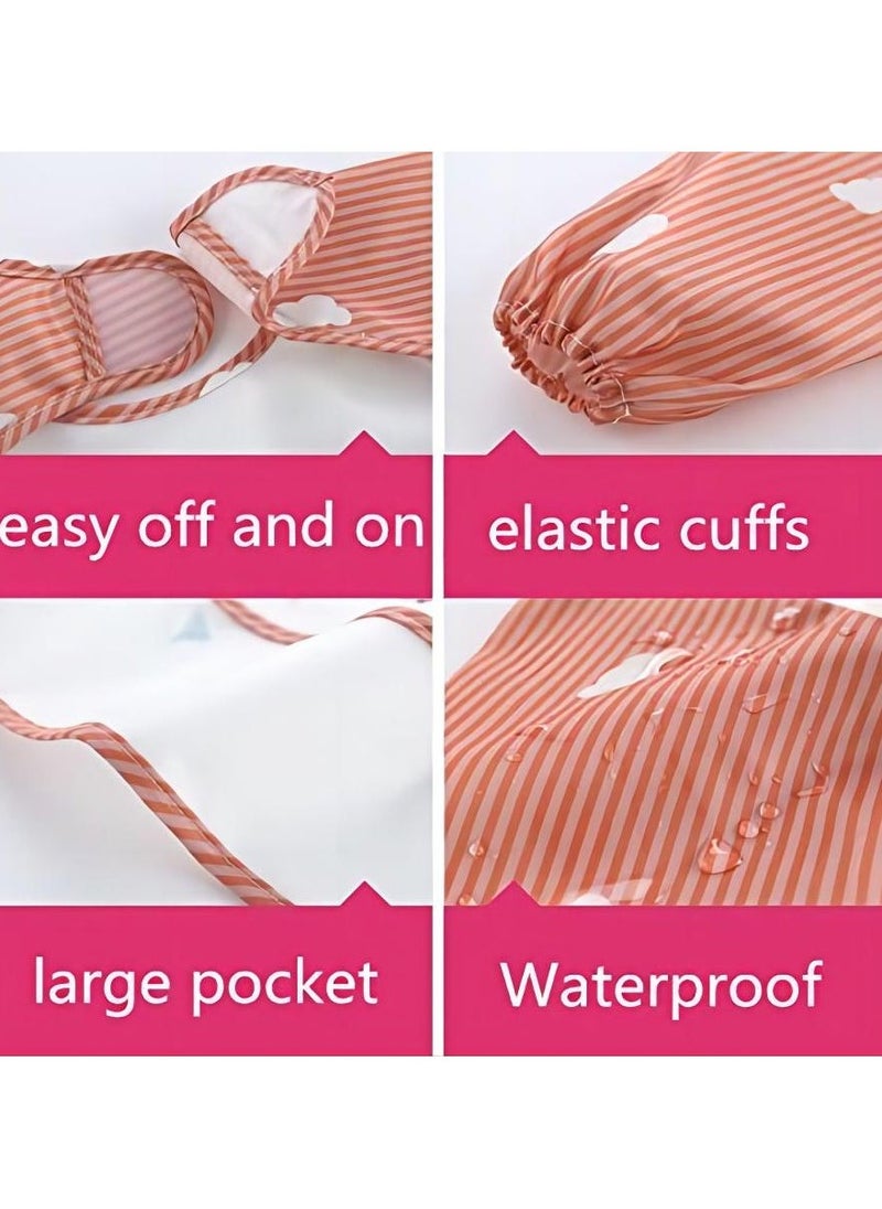 MARHABABY 3 Pack Infant Toddler Baby Waterproof Sleeved Bib Art Smock Apron 1 - 4 Years - Image 3