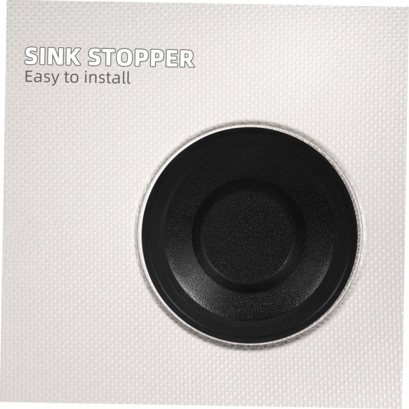 Modern Black Sink Stopper Rubber Drain Plug For Kitchen Bathroom Universal Fit - Image 3