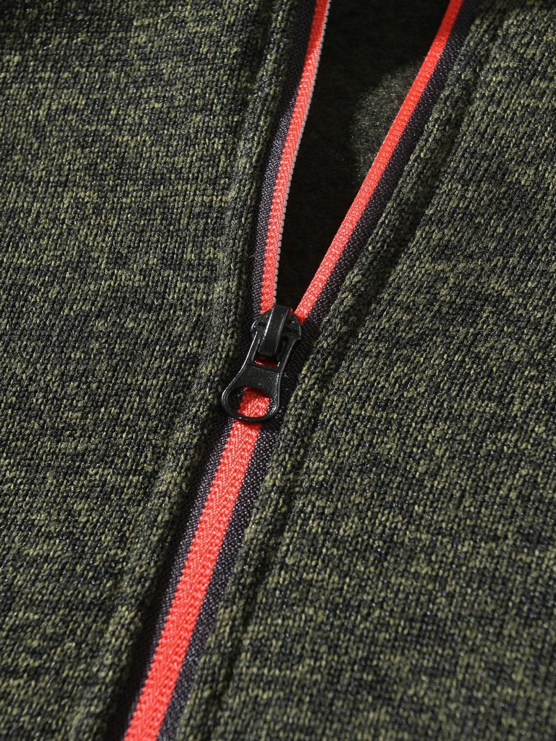 Men's Casual Zip Up Jacket Spring Autumn Outerwear - Image 1