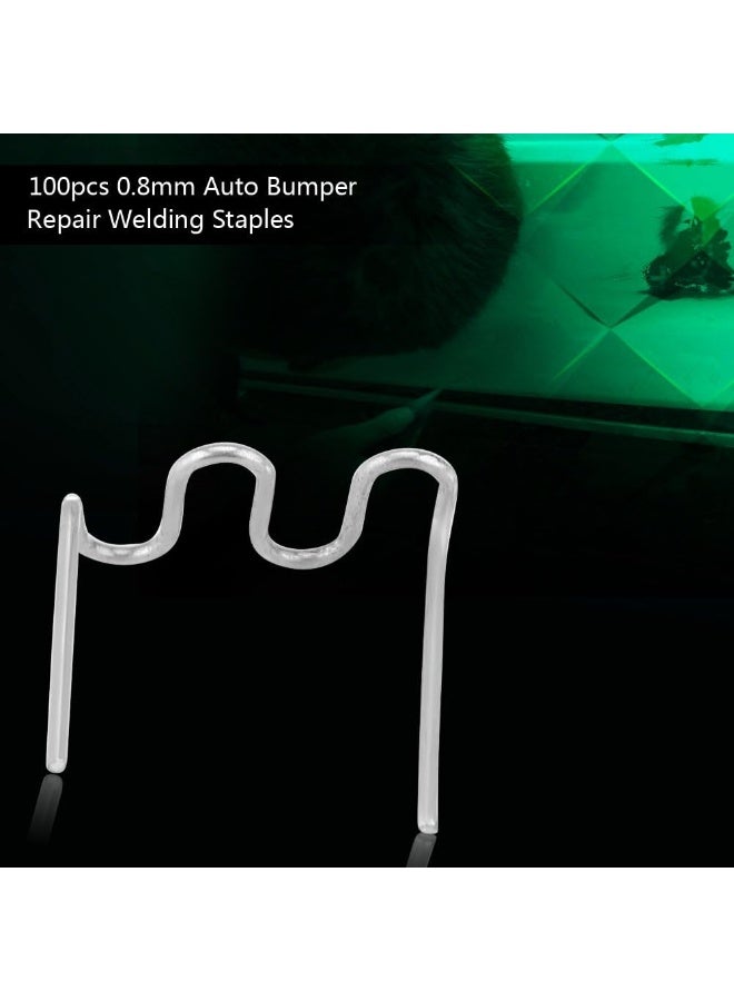 EVGATSAUTO Welding Staples, 100pcs 0.8mm Auto V S Wave Style Bumper Repair Pre Cut Welding Staples Staple Repair Tool Kit 3 Types Available (Roundabout waveform 0.8mm 100PCS) - Image 3