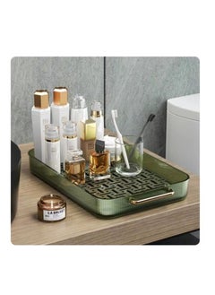 Excefore Double Layer Tea Tray Kitchen Tray, 2 Pcs Dish Drain Tray, Tableware Drying Tray, Household Draining Plate, Suitable for Entertaining,Eating, Water Drip Tray for Cup, Plate,Fruit, Bathroom (Green)  - Image 3