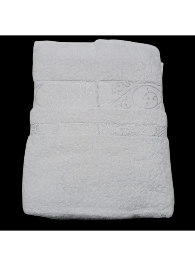 بشكير قطن كبير مقاس 90x150 ابيض - Image 1
