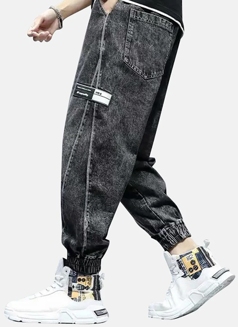 YUNIQEE Charcoal Regular Fit Mid-Rise Jeans