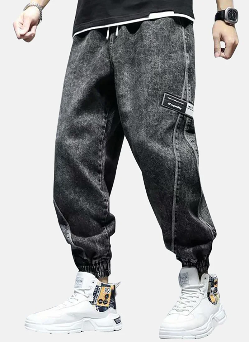 YUNIQEE Charcoal Regular Fit Mid-Rise Jeans