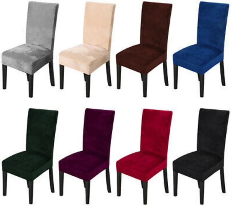 الجيار Silk Velvet Chair Cover, Chair Cover, Elastic, Standard 6-Piece Velvet Chair Cover