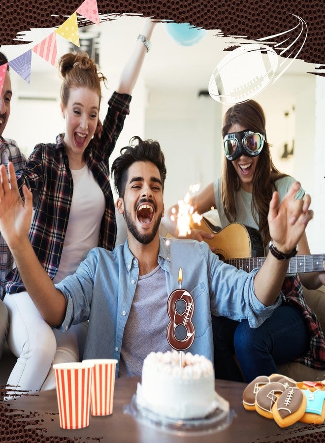 تونديامو شموع عيد ميلاد تونديمو لكرة القدم، شموع رياضية لتزيين الكيك، مستلزمات حفلات الأولاد والبنات والأطفال، زينة احتفالات الذكرى السنوية (رقم 8) - Image 5