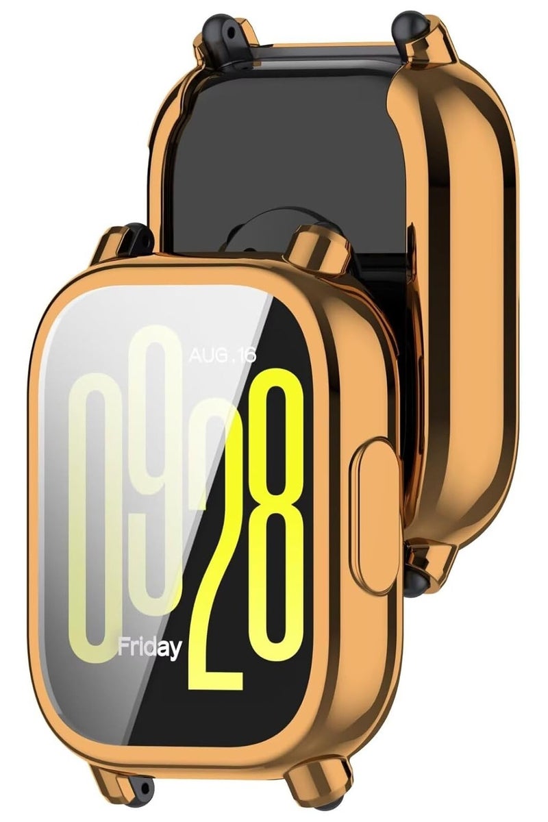 Case Compatible with Xiaomi Redmi Watch 5 Active, Soft TPU Coating, All-inclusive Anti-Scratch Protective Case Compatible with Xiaomi Redmi Watch 5 Active. Rose Gold - Image 2