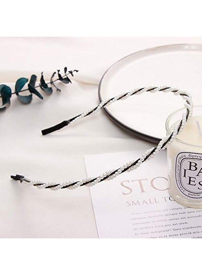 El Regalo 2 PCs Pearls Headbands Combo | Party Wedding Bridal Pearls Hair Hoop Hair Accessories for Kids/Girls/Teens/Women - Image 2