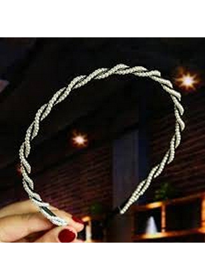 El Regalo 2 PCs Pearls Headbands Combo | Party Wedding Bridal Pearls Hair Hoop Hair Accessories for Kids/Girls/Teens/Women - Image 4