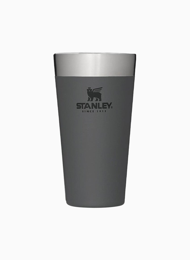 Stanley - Stanley Adventure Stacking Beer Pint 0.47L / 16OZ Charcoal â€“ Keeps Beer Cold for 4 Hours | Stainless Steel Beer Pint | Stacks Infinitely | Double Wall Vacuum Insulation | Dishwasher Safe - Image 1