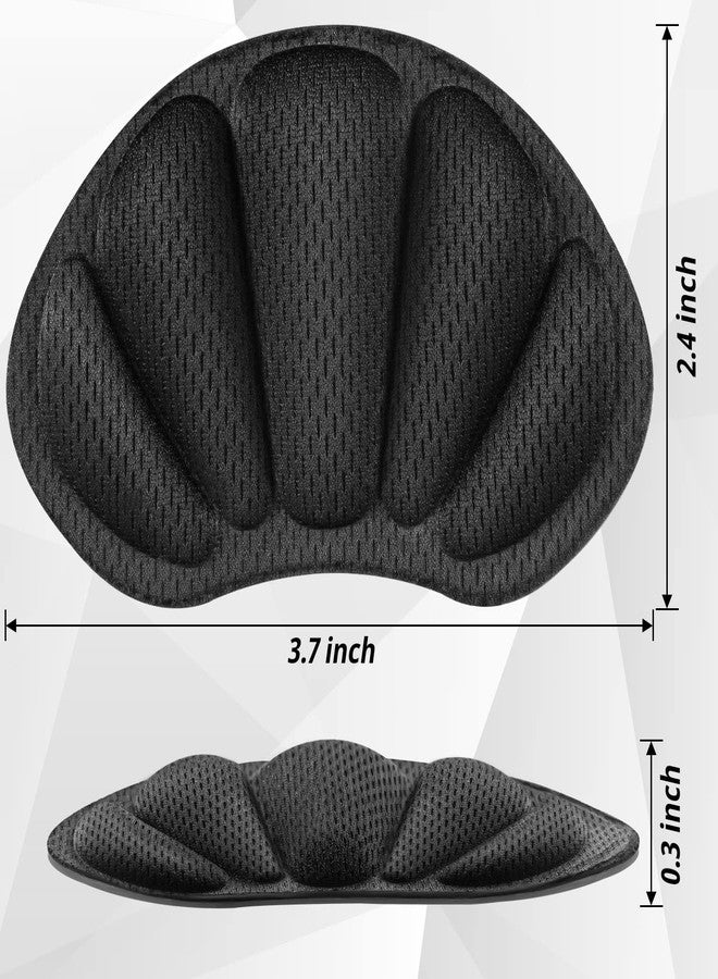 ZHBDMGK Shoe Heel Inserts, 16 Pcs Mesh Self-Adhesive Heel Cushion Pads for Back of Heel, Heel Cushion Inserts Prevent Shoes Too Big for Women Men, Black - Image 2