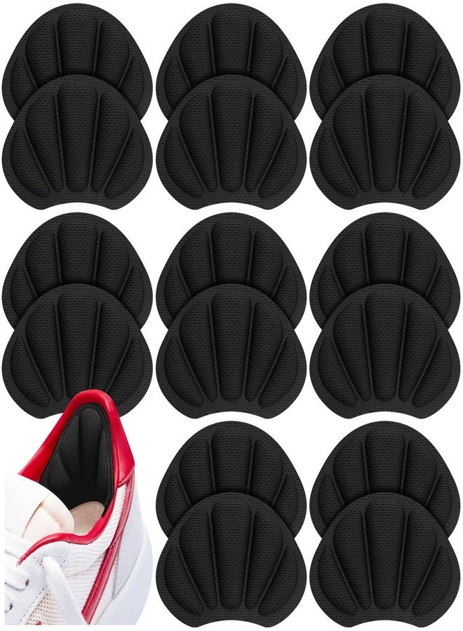 ZHBDMGK Shoe Heel Inserts, 16 Pcs Mesh Self-Adhesive Heel Cushion Pads for Back of Heel, Heel Cushion Inserts Prevent Shoes Too Big for Women Men, Black - Image 1