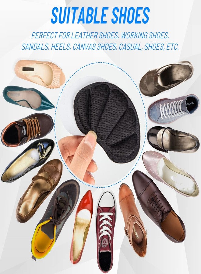 ZHBDMGK Shoe Heel Inserts, 16 Pcs Mesh Self-Adhesive Heel Cushion Pads for Back of Heel, Heel Cushion Inserts Prevent Shoes Too Big for Women Men, Black - Image 4
