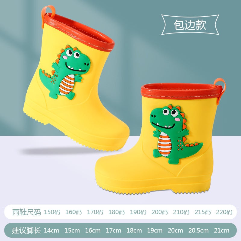 Children'S Rain Boots Boys And Girls Baby Children'S Rain Boots Non-Slip Waterproof Children'S Cartoon Necking Student Water Shoes - Image 1
