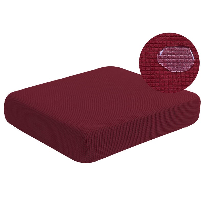 NC HOME Water Repellent Sofa Couch Cushion Covers Sofa Seat Slipcover Armchair Furniture Protector for Camper Soft Flexibility Chair Cushion Cover Christmas Decor Small Wine