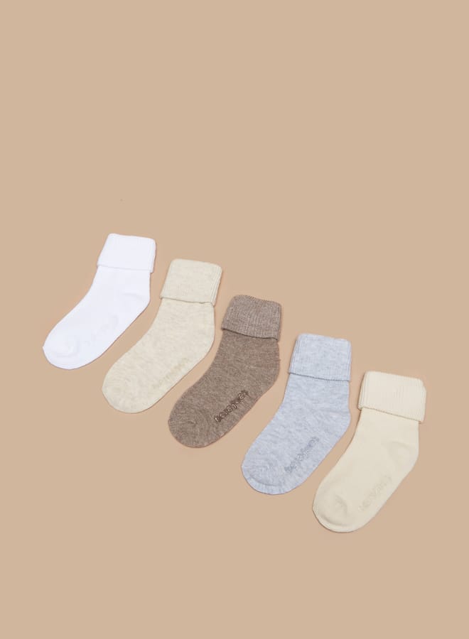 Barefeet Ribbed Ankle Length Socks - Set of 5 - Image 1