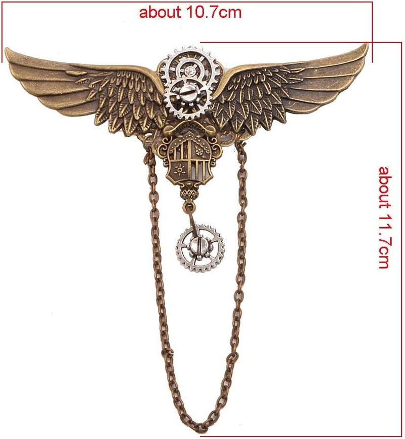 BLESSUME Unisex Steampunk Brooch Lapel Pin - Image 3