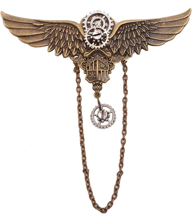 BLESSUME Unisex Steampunk Brooch Lapel Pin - Image 1