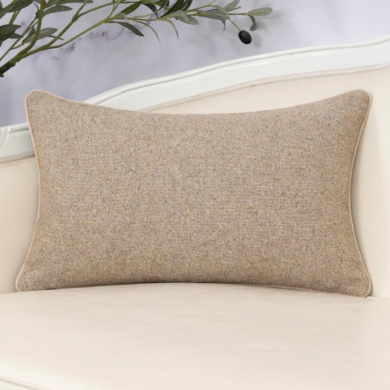 Yangest Neutral Floral Pillow Cover 12 x 20 Inches, Vintage Chenille Rectangle Throw Pillow Cover Soft Decorative Farmhouse Accent Couch Pillow Cover for Living Room Bedroom, Green - Image 2