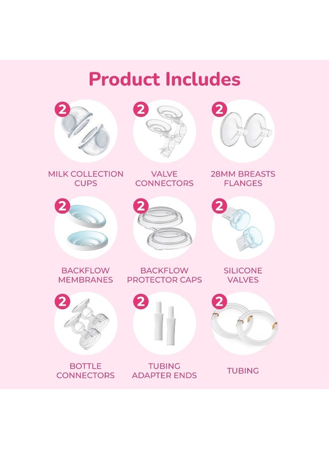 Spectra - CaraCups Wearable Milk Collection - Compatible with  Breast Pumps - 28mm - Image 2