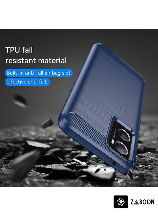 Zaboon غطاء حماية لهاتف OPPO K10 بتصميم منسوج من ألياف الكربون TPU - Image 3