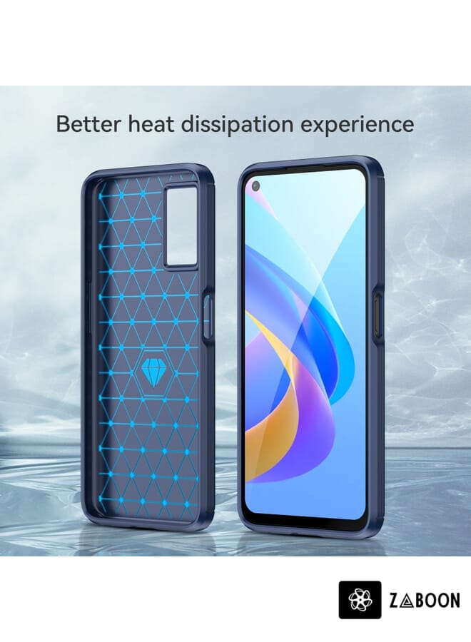 Zaboon غطاء حماية لهاتف OPPO K10 بتصميم منسوج من ألياف الكربون TPU - Image 2