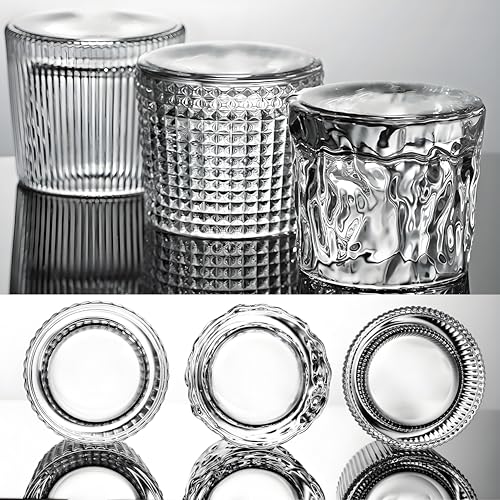 RareCi Flat bottom Crystal Whiskey Glasses, Small 5OZ Scotch Glasses Set of 3, Old Fashioned Glasses,Heavy Bottom Rocks Glasses for Drinking Bourbon, Rock,Cocktails（Small Size） - Image 4