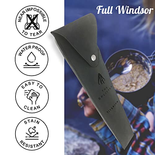 FULL WiNDSOR - SPLITTER Hypalon Pouch - Portable Utensils Case for Travel, Camping, Lunch - Waterproof, Pocket-Sized Holder for Cutlery, Chopsticks, Spork, Tongs - Black, Compact Size - Image 5
