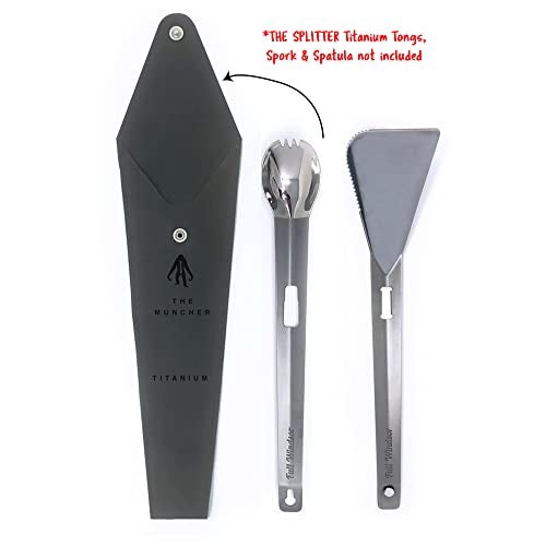 FULL WiNDSOR - SPLITTER Hypalon Pouch - Portable Utensils Case for Travel, Camping, Lunch - Waterproof, Pocket-Sized Holder for Cutlery, Chopsticks, Spork, Tongs - Black, Compact Size - Image 2