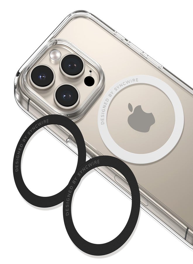 Syncwire Magnetic Metal Ring(3 Pack), Compatible with MagSafe Sticker, Support Wireless Charging, Universal Magnetic Conversion Kit for iPhone, Galaxy, All Phones & Standard Cases - Image 1