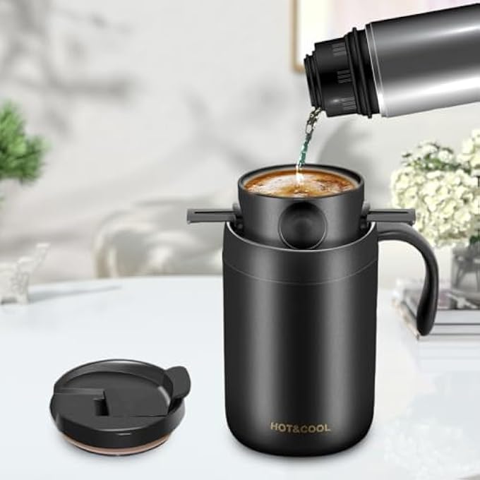 Exrp 500Ml Camping Coffee Maker Pour Over Coffee Maker Set Camp Pour Over Set Portable Coffee Kit For Travel Camping Offices Backpacking - Image 4