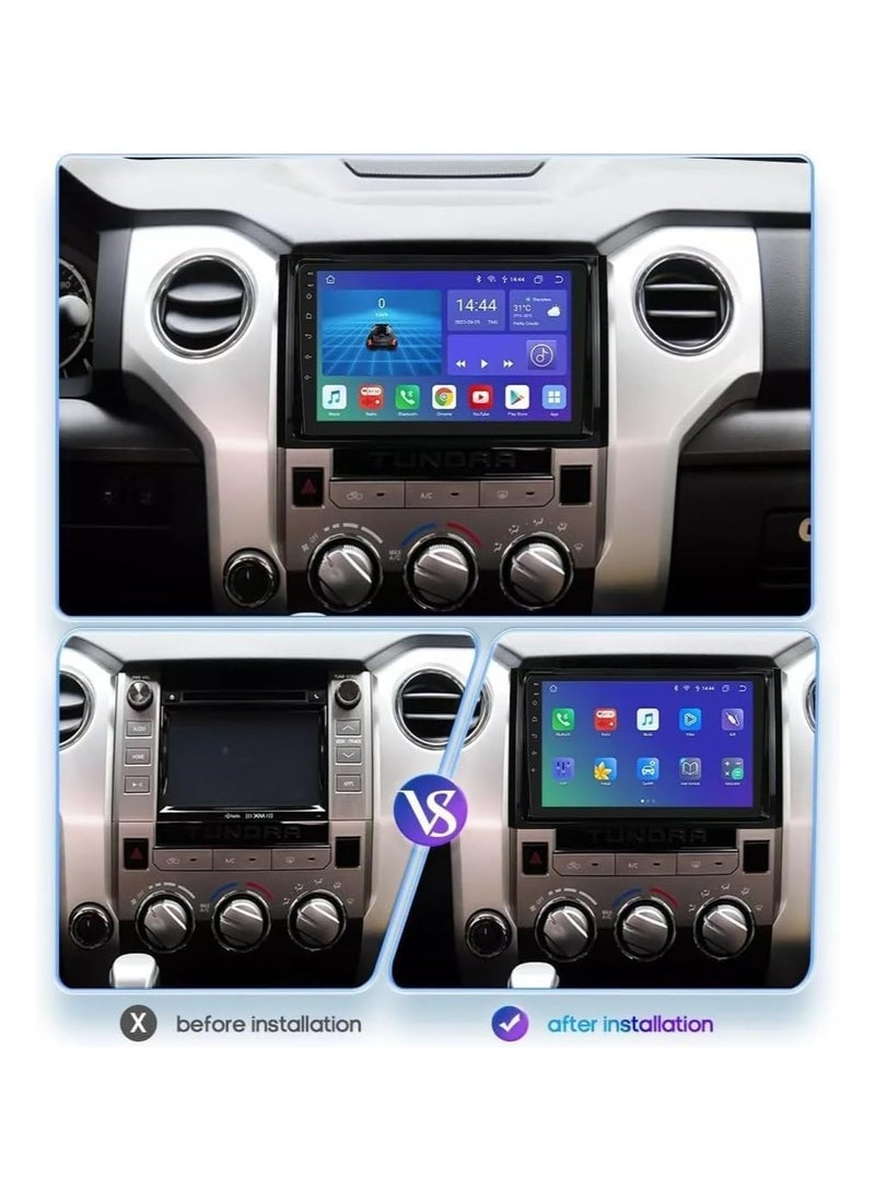 SHEZA STAR Android Car Stereo for Toyota Tundra 2014-2021 1GB RAM 32GB ROM Mirror Link Wi-Fi BT, Radio GPS Navigation, 9 Inch IPS Touch Screen with AHD Camera Included.  - Image 2