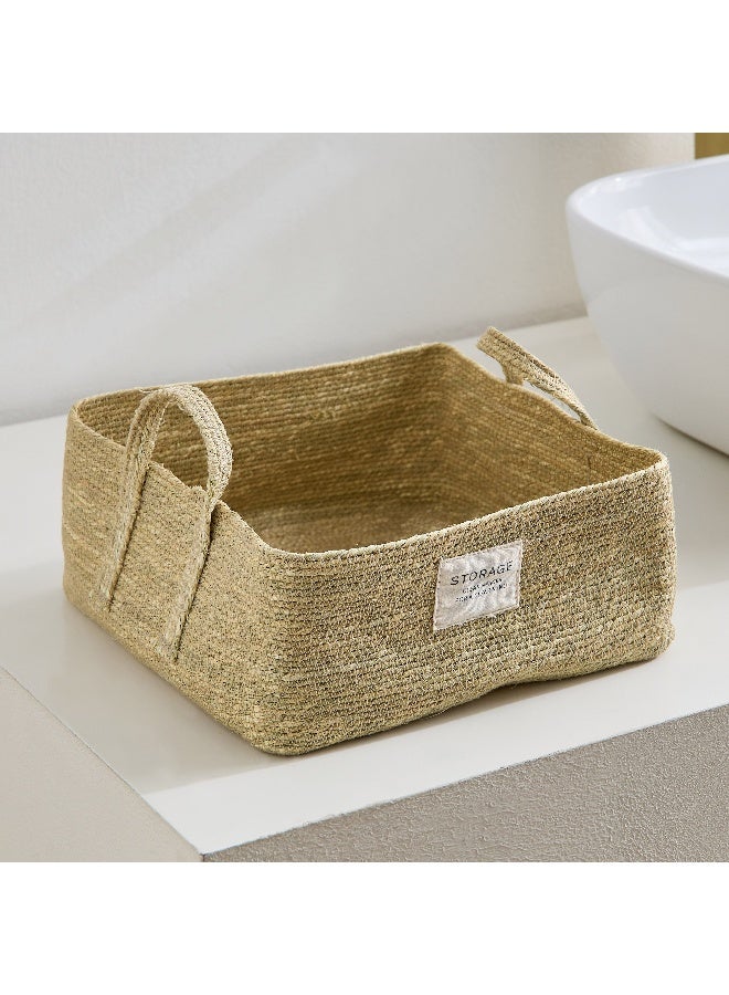 Home Box Bella Sabai Square Storage Basket with Patch - 21x21x10 cm - Image 2