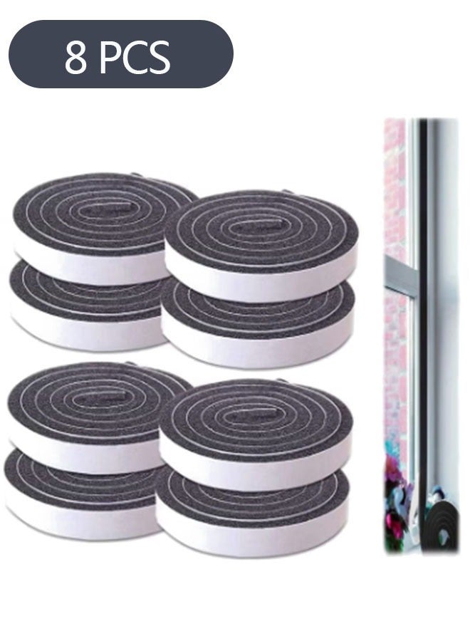 Ant Strong Adhesive Seal Tape Foam Rubber Weather Stripping for Home Window Door Soundproof Shockproof Gap Sealing Draught Excluder Air Conditioner 8 Rolls 1M Each for Daily Use - Image 1