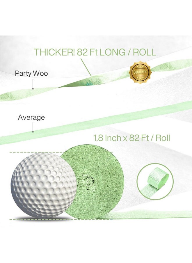 PartyWoo Crepe Paper Streamers 4 Rolls 328Ft, Pack Of Crepe Paper Pearl Green Party Streamers, Crepe Paper For Birthday Decorations, Party Decorations, Baby Shower Decorations (1.8 In X 82 Ft/Roll)  - Image 3