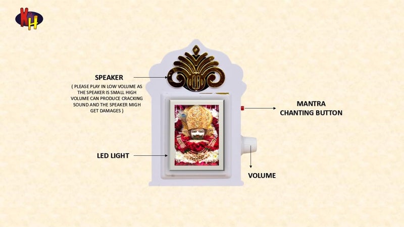 kh Khatu Shyam Ji Mantra Chanting Box Continuous Chanting Devotional Bell - Just Plug & Play Shri Krishna Bhajan Mantra Bell - Image 5