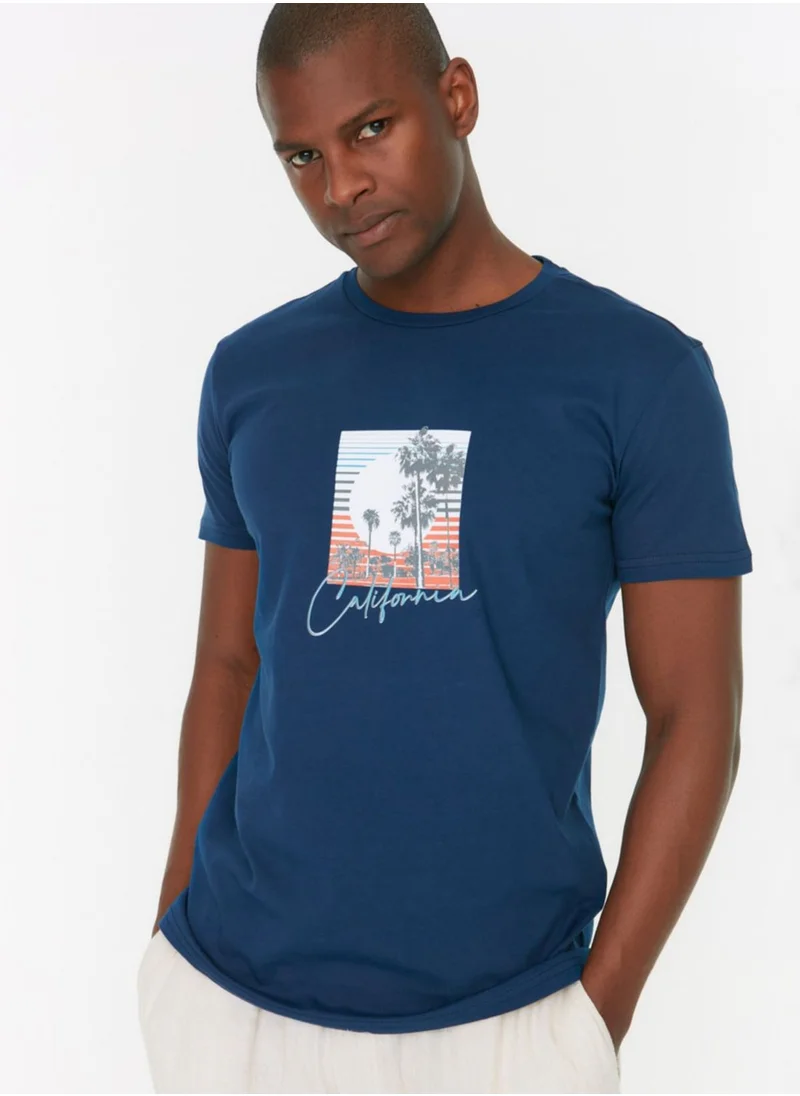trendyol California Beach Crew Neck T-Shirt