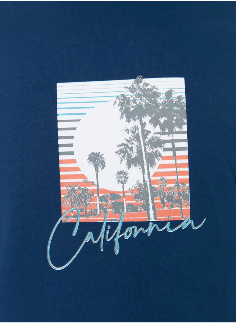 trendyol California Beach Crew Neck T-Shirt