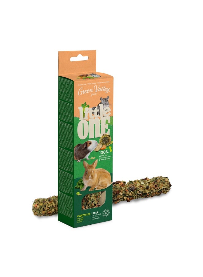 الصغير Little One Green Valley Fully edible grain free stick for small mammals with vegetables 1x160g