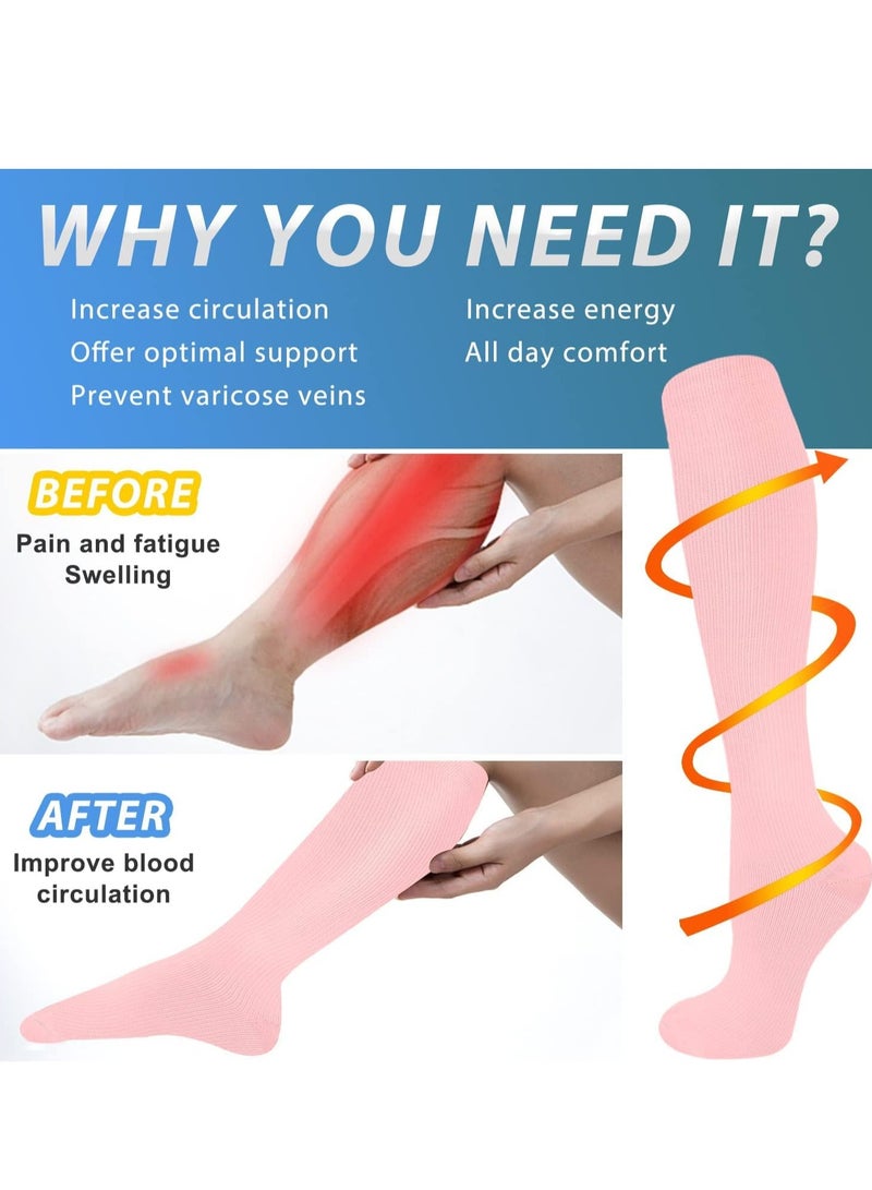 Excefore Copper Compression Socks for Women and Men(4 Pairs)-Best Support Running, Athletic, Nursing, Travel, Hiking  - Image 2