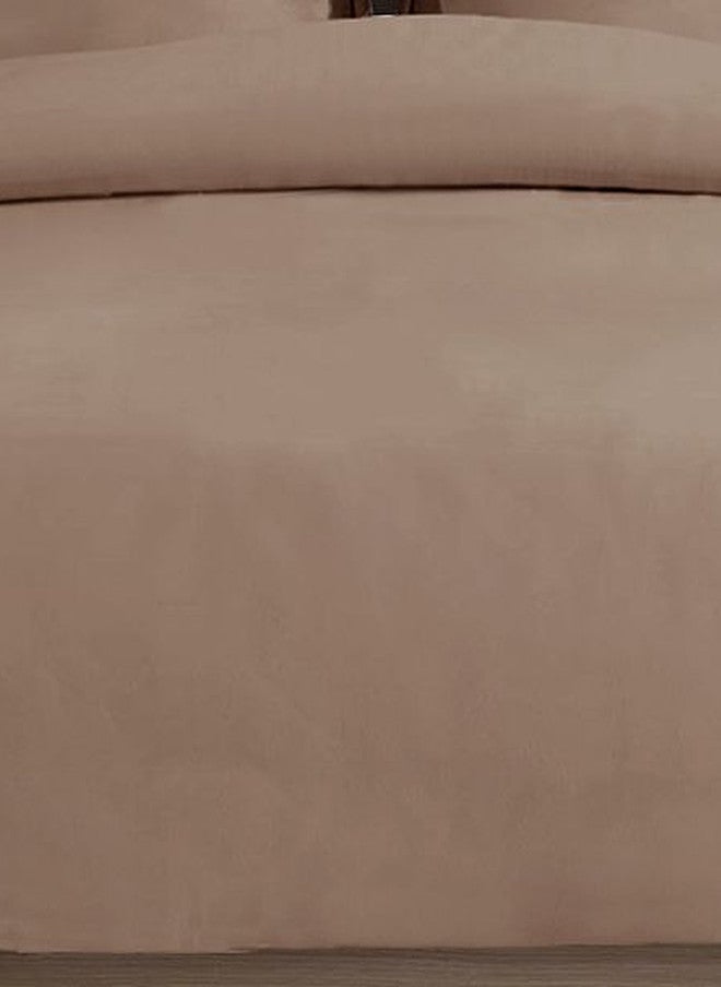 Arrabi Brown 350 TC Super King Bedsheet with 2 Pillow Covers - Image 3