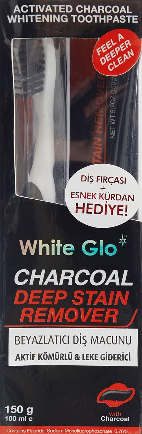 White Glo Charcoal Deep Stain Remover Toothpaste 100Ml - Image 1