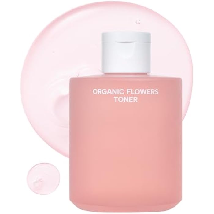 Whamisa Organic Flowers Toner Deep Rich, 97.4% Organic, Facial Toner, Essence, Damask Rose Flower Oil, Waterless Formula, Hydrating, Moisturizing (200ml) - Image 1