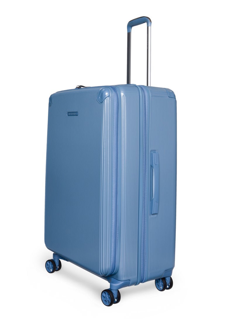 GIORDANO Giordano TitanX 28-Inch Check-In Luggage – Large Hard Shell Trolley Suitcase with Extra Secure Lock, Expandable Luggage Design, 360° Double Spinner Wheels, Lightweight Unbreakable Travel Bag – Blue - Image 2