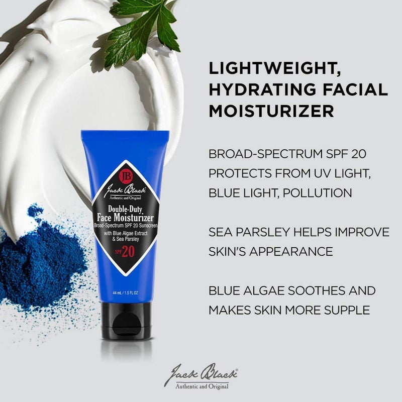 Jack Black Double Duty Mens Face Moisturizer with SPF 20 Sunscreen, 1.5 fl oz - SPF Moisturizer Face, Mens Lotion, Lotion for Men, Skin Care for Men - Image 2