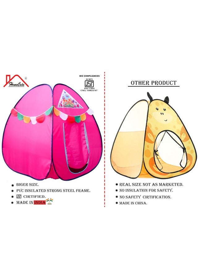 HomeCute Homecute Igloo Type Foldable Popup Kid's Play Tent House (Small Size Pink)  - Image 4
