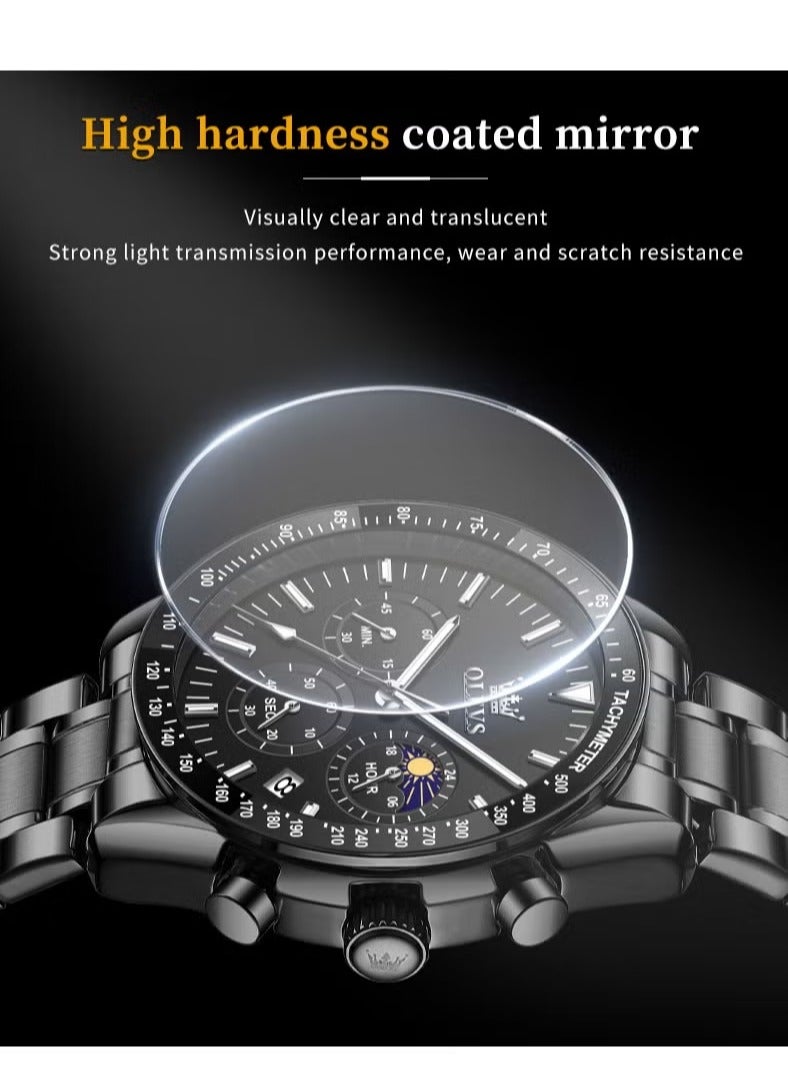 أوليفز ساعات رجالية كوارتز ستانلس ستيل مقاومة للماء 3618 - Image 5